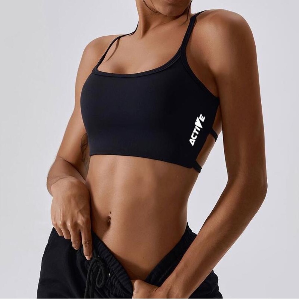Gym bra, gym top ,tank top  color black
